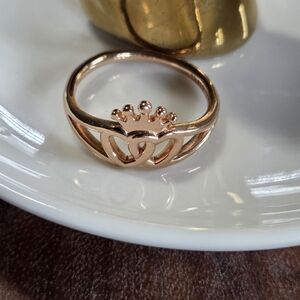 Pandora Rose Gold United Regal Hearts Ring Size 8.5